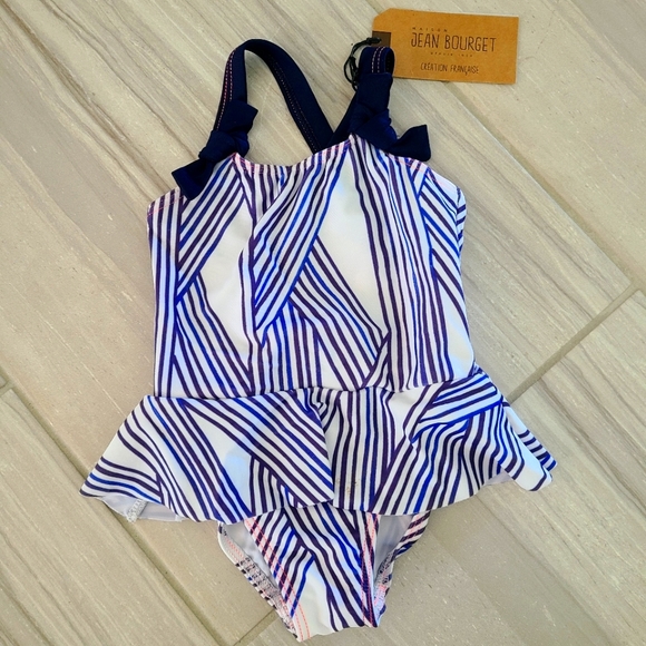 French Toddler Girls bathing suit - Jean Bourget - Picture 1 of 6